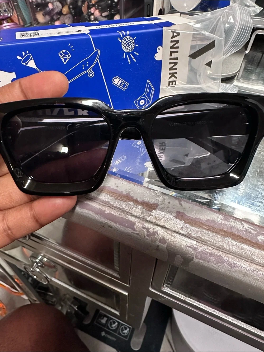 Black VR Glasses Safety Shields - Unbranded